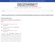 Tablet Screenshot of chauffage-decotherm.com